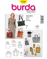 Akcesoria i części do maszyn do szycia - Burda burda wykrój 7158 kieszenie, Shopper, Bags, bolsos, sacs B7158 - miniaturka - grafika 1