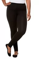 Legginsy - Ulla Popken Damskie duże rozmiary plus size legginsy z elastycznym pasem, do rozm. 66/68 czarny 58+ 701081100-58+, czarny, 50 - miniaturka - grafika 1