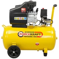 Sprężarki i kompresory - Sprężarka tłokowa z bezpośrednim napędem cichy kompresor olejowy 2.0kW zbiornik 50l 8 bar 180L/m 230V FORCEKRAFT - miniaturka - grafika 1