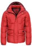 Kurtki męskie - Lee Puffer Jacket Męska Kurtka Zimowa Warp Red L87Xumkg-Xl - miniaturka - grafika 1