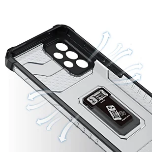 Crystal Ring Case pancerne hybrydowe etui pokrowiec + magnetyczny uchwyt Samsung Galaxy A72 4G niebieski - Etui i futerały do telefonów - miniaturka - grafika 5