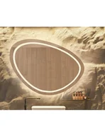 Lustra - Lustro łazienkowe o nieregularnym kształcie - OBSYDIAN LED II, Organiczne MODEL 2: 80x105 - miniaturka - grafika 1