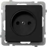 Gniazdka elektryczne - Ospel Ospel Sonata czarny - gniazdo pojedyncze GP-1R/m/33 - miniaturka - grafika 1