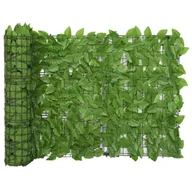 Parawany - Parawan balkonowy, zielone liście, 400x75 cm - miniaturka - grafika 1