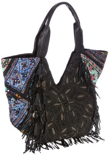 Antik Batik Damskie ADEN 1 Shopper, 48 x 42 x 16 cm, czarny - czarny Black - 48x42x16 cm (B x H x T)