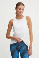 Koszulki sportowe damskie - Reebok top treningowy Chill Athletic kolor biały 100205694 - miniaturka - grafika 1