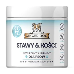 Suplement dla psa GINGER DOG Stawy i Kości 180 g - Suplementy i witaminy dla psów - miniaturka - grafika 1