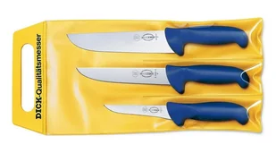 Zestaw TRZECH noży rzeźniczych DICK No 8255900 NIEBIESKIE - Noże kuchenne - miniaturka - grafika 1