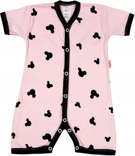 PAJAC KRÓTKI rękaw rampers , Myszka RÓŻ 62 KLEKLE - Pajacyki dla niemowląt - miniaturka - grafika 1