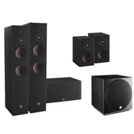 Głośniki i kolumny - Zestaw kina domowego 5.1: Dali OPTICON 6/1/VOKAL MK2 + SUB E-12 F, Kolor: Black Satin - miniaturka - grafika 1