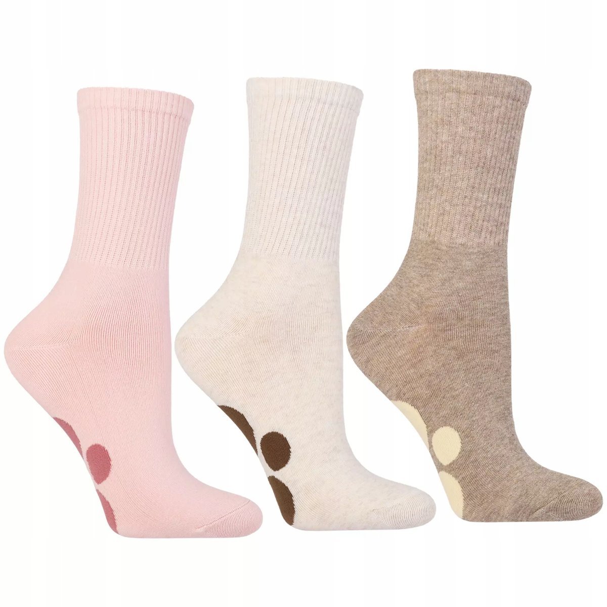 3X SKARPETKI DAMSKIE DŁUGIE SKARPETY ZWIERZĘCE ŁAPKI BAWEŁNIANE MORAJ 38-41