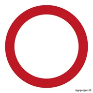 Systemy ekspozycyjne i znaki informacyjne - SA002 ZAKAZ RUCHU W OBU KIERUNKACH, FO - FOLIA ODBLASKOWA; (600X600MM) - miniaturka - grafika 1