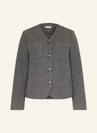 Marynarki i żakiety damskie - Mrs & Hugs Tweedowy Blezer Z Błyszczącą Przędzą grau - miniaturka - grafika 1