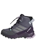 Buty dla chłopców - adidas Uniseks - dzieci Terrex AX4R Mid CLIMAWARM+ Hiking Shoes Kids, preloved violet/matte silver/semi flash aqua, 36 2/3 EU - miniaturka - grafika 1