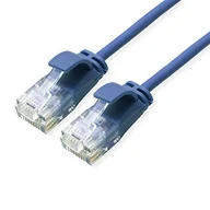 Kable miedziane - Roline 21.15.3945 kabel sieciowy RJ45, kabel krosowy CAT 6a U/UTP 2,00 m niebieski 1 szt. - miniaturka - grafika 1