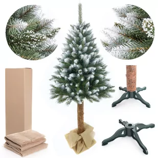 Choinka Sztuczna Świerk Diamentowy Na Naturalnym Pniu 220 cm - Choinki - miniaturka - grafika 1