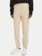 Spodnie sportowe damskie - BOSS Spodnie dresowe 50540278 Beżowy Regular Fit - miniaturka - grafika 1