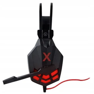 TelForceOne Maxlife Gaming MXGH-200 czarno-czerwone - Słuchawki - miniaturka - grafika 1