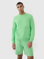 Bluzy męskie - 4F Bluza dresowa nierozpinana bez kaptura męska - zielona XXL - miniaturka - grafika 1