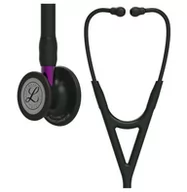 Urządzenia medyczne - Littmann Cardiology IV 6203 Stetoskop kardiologiczny Black-Finish, przewód i lira - czarny, trzonek filotetowy - miniaturka - grafika 1