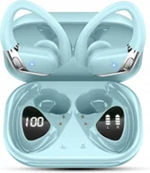 Słuchawki - chalvh Słuchawki Bluetooth 5.4 Sport CVC8.0 IPX7 LED 50h USB-C Niebieskie - miniaturka - grafika 1