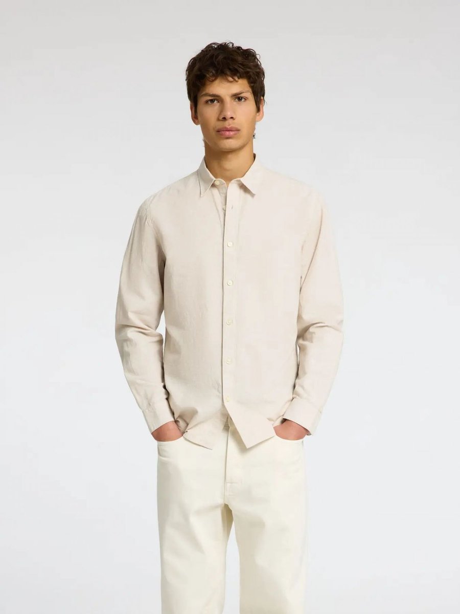 camicie uomo selected 16078867 slim linen pure cashmere