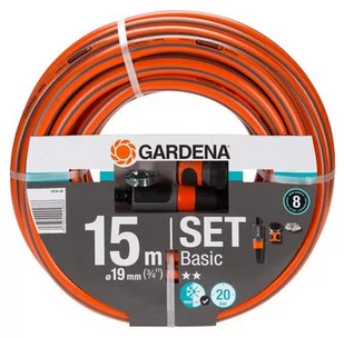 Wąż ogrodowy z akcesoriami BASIC 3/4" 15 m Gardena - Węże ogrodowe i zraszacze - miniaturka - grafika 1