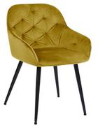 Krzesła - ExitoDesign Krzesło tapicerowane Loren velvet curry EXUDC9051G86 - miniaturka - grafika 1
