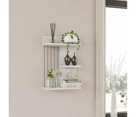 Półki do salonu - Półka ścienna KINIK 60x40 cm biała - miniaturka - grafika 1