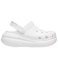 Klapki i japonki damskie - Klapki Crocs Classic Crush Clog 207521-100 - białe - miniaturka - grafika 1