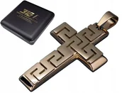 Wisiorki - ZŁOTY SREBRNY KRZYŻ KRZYŻYK NA ŁAŃCUSZEK STAL 316L - miniaturka - grafika 1