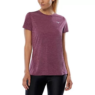 Koszulki i topy damskie - Mizuno Damska koszulka imulse Core bieganie, wino winogronowe, L - grafika 1