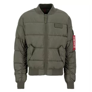 Kurtka Alpha Industries MA-1 Puffer Bomber 138116142 - zielona - Kurtki i kamizelki sportowe męskie - miniaturka - grafika 1