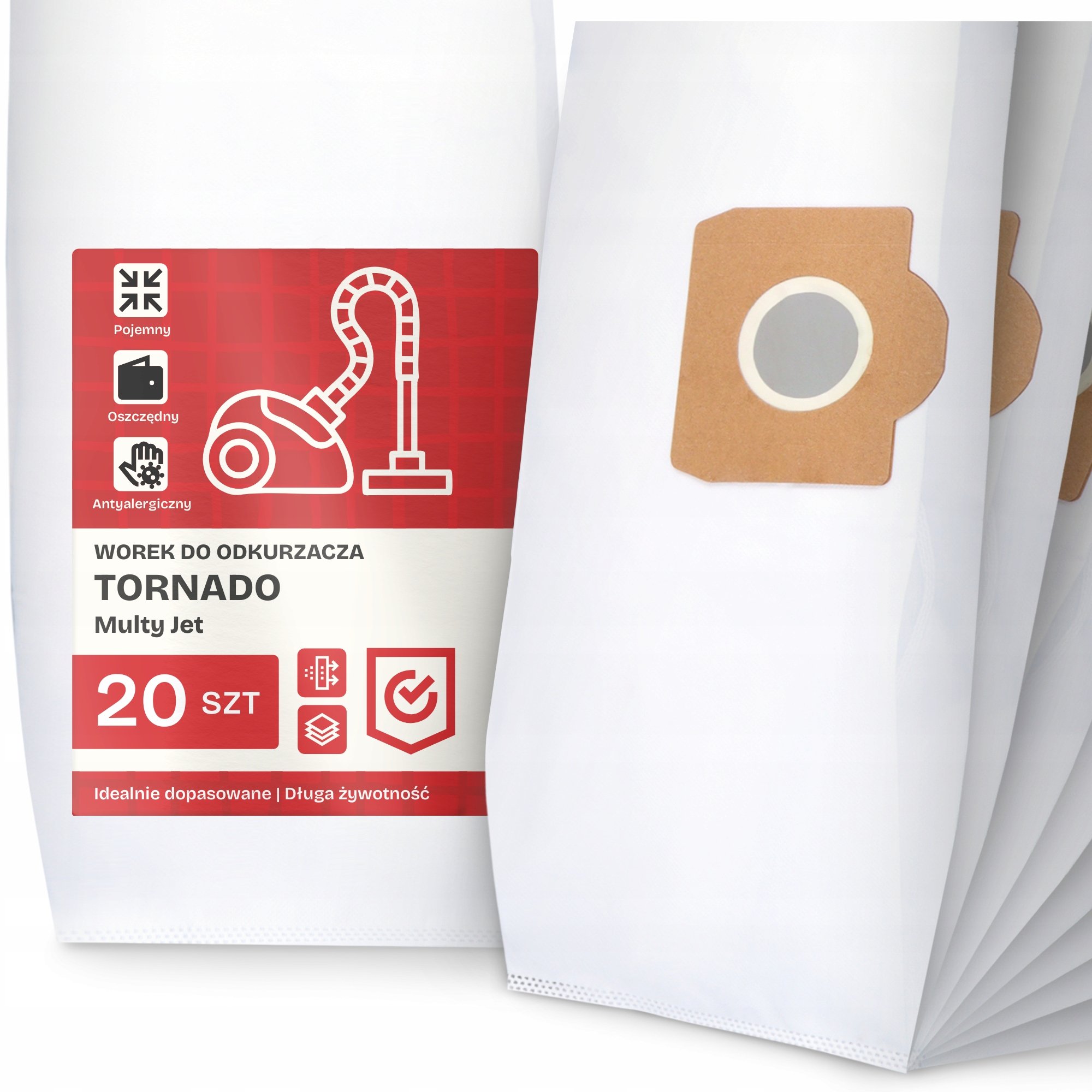 20x Worek do Odkurzacza Tornado Multy Jet Syntetyczny Pojemny Duży Worki