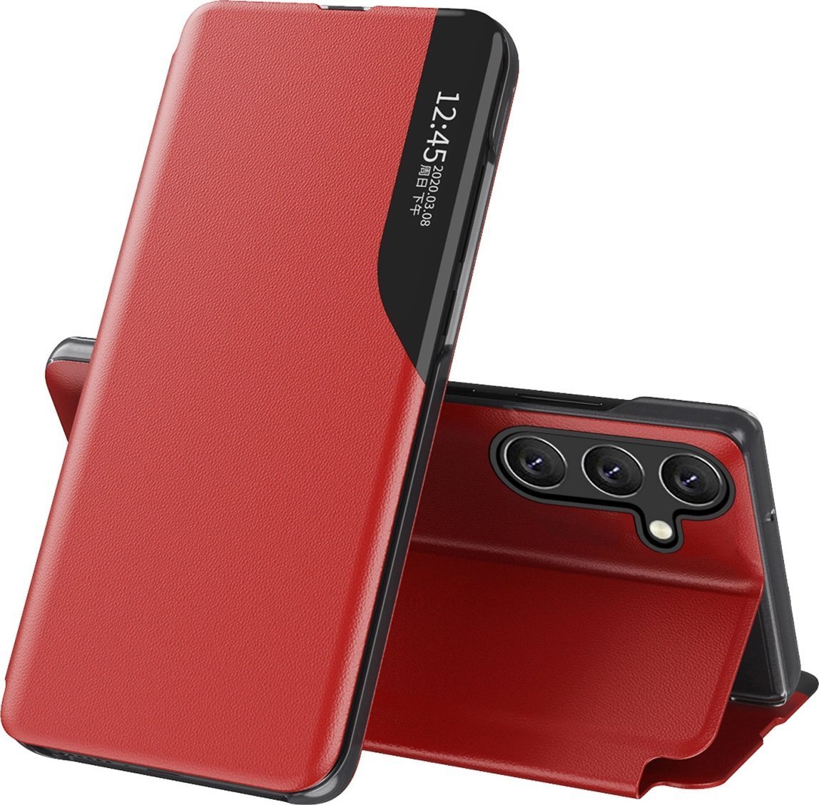 Eco Leather View Case Samsung Galaxy S25 Red