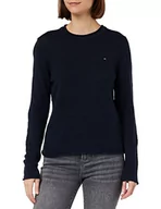 Swetry damskie - Tommy Hilfiger Damski sweter z miękkiej wełny C-NK, pustynne niebo, XL - miniaturka - grafika 1