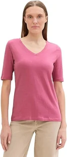 Tom Tailor Różowy Tshirt Z Bawełny Z Dekoltem V I Krótkim Rękawem L J2A - Koszulki i topy damskie Tom Tailor Różowy Tshirt Z Bawełny Z Dekoltem V I Krótkim Rękawem L J2A - Koszulki i topy damskie - miniaturka - grafika 1