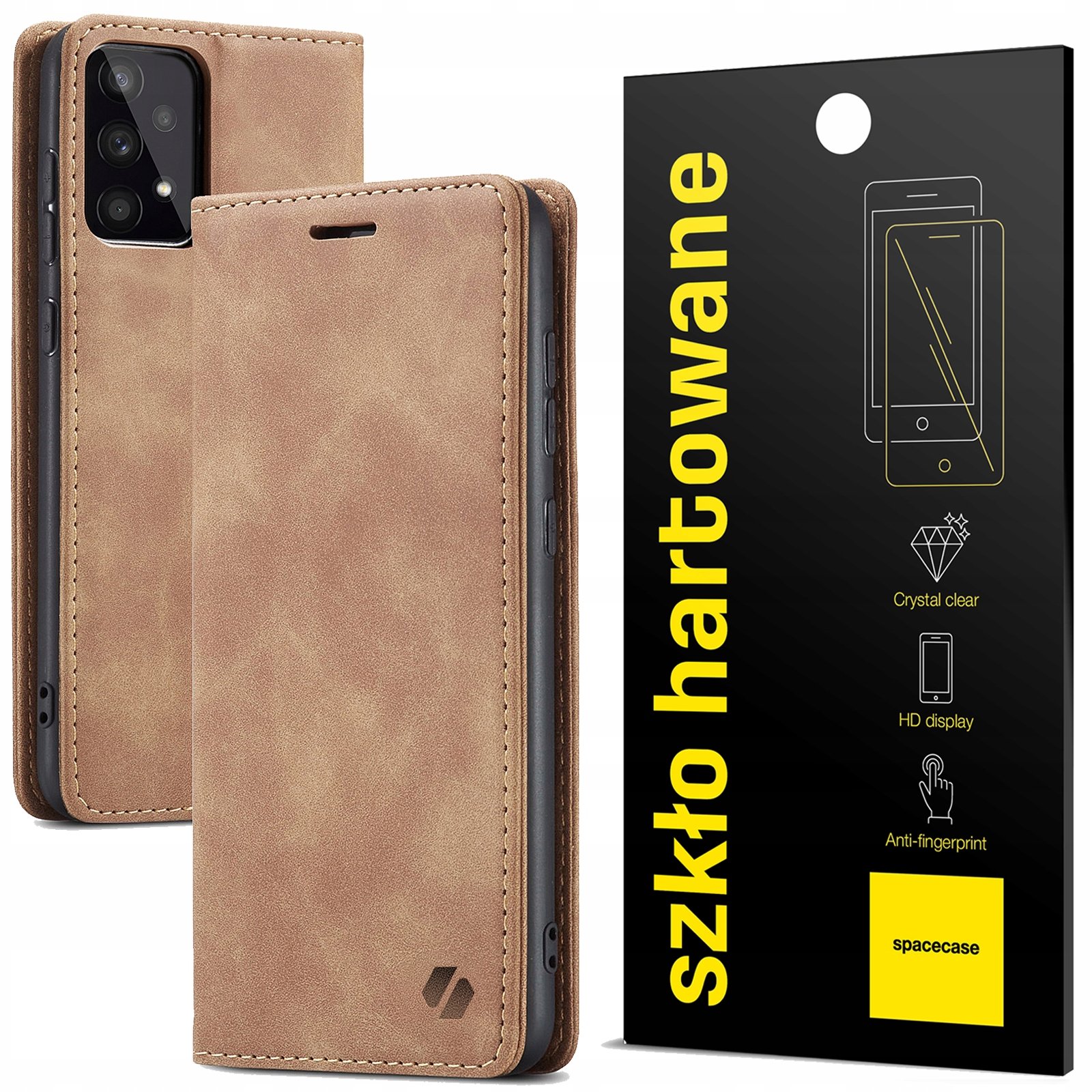 Etui Wallet skórzane portfel z klapką Magnet stylowe do Galaxy A53 Szkło