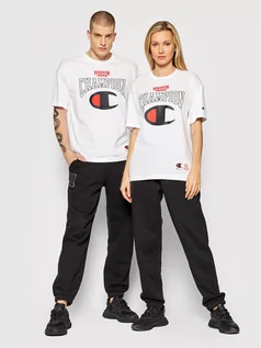 Koszulki męskie - Champion T-Shirt Unisex STRANGER THINGS Logo 217757 Biały Custom Fit - grafika 1