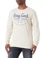 Koszulki męskie - Blend Męski T-shirt 20715279, 141107/Oyster Gray, L - miniaturka - grafika 1