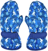 Rękawiczki dla dzieci - Dziecięce rękawiczki narciarskie z jednym palcem Noviti RN046-B-01 Niebieskie - miniaturka - grafika 1