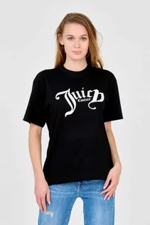 Koszulki i topy damskie - JUICY COUTURE - Czarny t-shirt Amanza - grafika 1