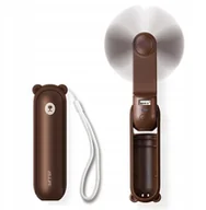 Gadżety USB - Mini wentylator Jisulife Handheld Fan Life8 przenośny wiatraczek USB z funkcją powerbanka 2000mAh i latarką - brązowy - miniaturka - grafika 1