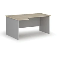 Biurka - Biurko narożne PRIMO GRAY, 1600 x 1200 mm, lewe, szary/dąb naturalny - miniaturka - grafika 1