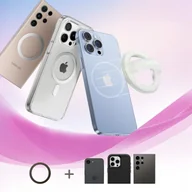 Uchwyty samochodowe do telefonów - Joyroom Ring magnetyczny JR-ZS500 kompatybilny z MagSafe uchwyt - biały - miniaturka - grafika 1