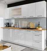 Meble kuchenne - Zestaw 8 Białych Szafek Kuchennych 260 Cm W2-E10 - miniaturka - grafika 1