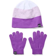 Czapki dla dzieci - Dziewczęce rękawiczki Under Armour Beanie Glove Combo purple - miniaturka - grafika 1