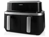 Frytkownice - Nedis Frytkownica na gorące powietrze - 2 x 4,2 l - timer: 60 min - liczba wstępnie ustawionych programów: 10 - Digital - miniaturka - grafika 1