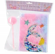 Zabawki kreatywne - Notes pluszowy syrenka + długopis D45022 73364 - miniaturka - grafika 1