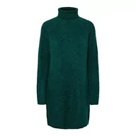 Sukienki - Bestseller A/S Damska sukienka Pcellen Ls High Neck Knit Dress Noos Bc, Trekking Green, XL - miniaturka - grafika 1